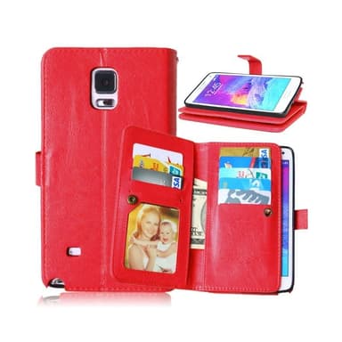 Dobbelt Flip Flexi 9-kort Samsung Galaxy Note 4 (SM-N910F)  - rød