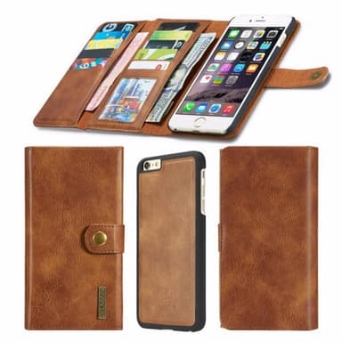 Multi Wallet Tri-Fold 12-kort Apple iPhone 6 Plus / 6S Plus   - brun