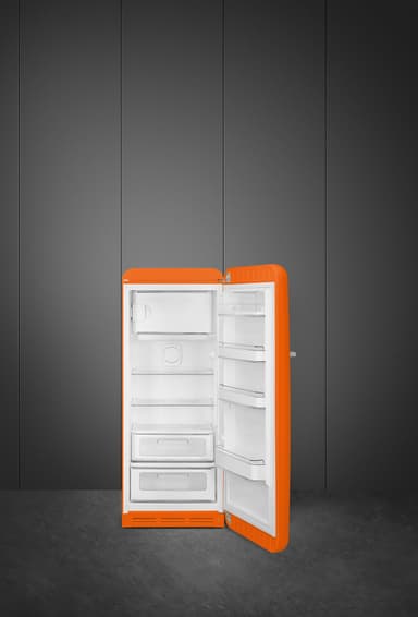 Smeg 50's style køleskab med fryser FAB28ROR5 (orange)