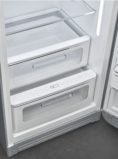 Smeg 50's style køleskab med fryser FAB28RSV5 (sølv)