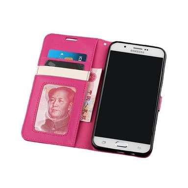 Wallet 3-kort til Samsung Galaxy A8 2015 (SM-A800F)  - lyserød