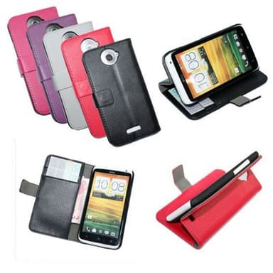 Wallet 2-kort til HTC ONE X (S720e)  - lyserød