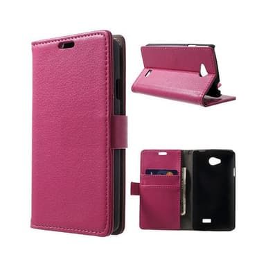 Wallet 2-kort til LG F60 (D390)  - lyserød