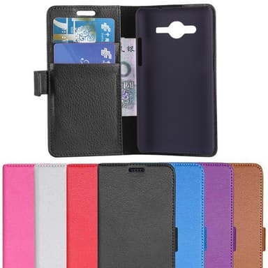 Wallet 2-kort til Samsung Galaxy Ace 4 (SM-G357F) - brun