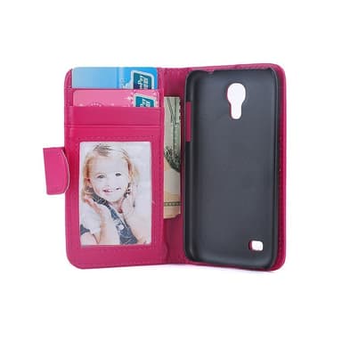 Wallet foto 3-kort Samsung Galaxy S4 Mini (GT-i9190) - Mørk lyserød