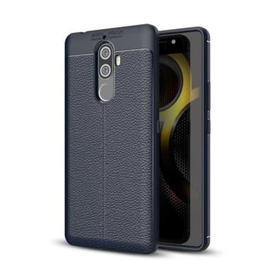 Lædermønstret silicone cover Lenovo K8 Note  - blå