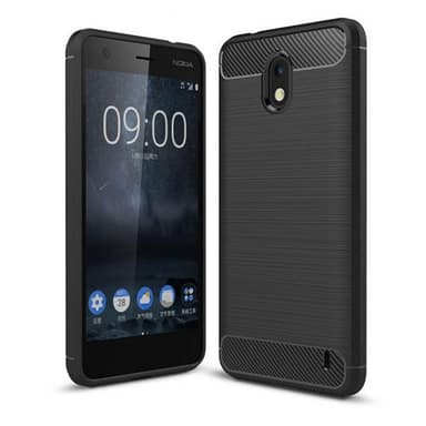 Børstet silikone cover Nokia 2 (TA-1035)  - sort