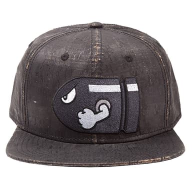 Nintendo Bullet Bill kork snapback cap (sort)