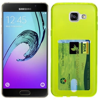 Silikone Cover med slot Samsung Galaxy A3 2016 (SM-A310F)  - gul