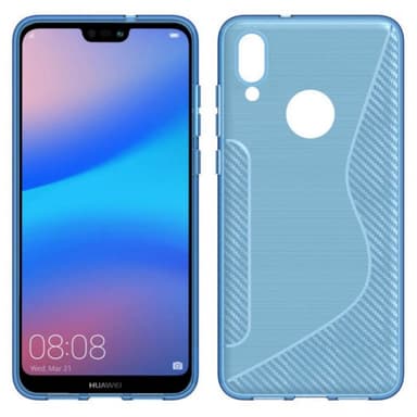 S-Line Silicone Cover til Huawei P20 Lite (ANE-LX1)  - blå