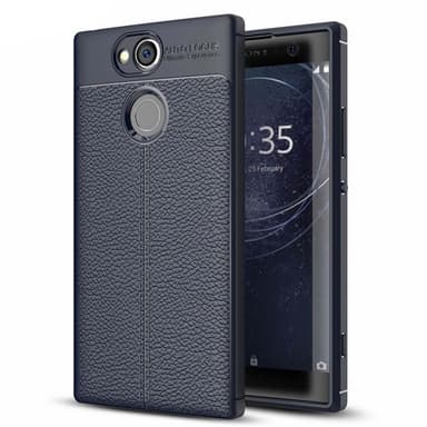 Lædermønstret silicone cover Sony Xperia XA2 Ultra (H4213)  - blå