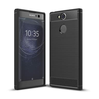 Børstet silikone cover Sony Xperia XA2 (H4113)  - sort