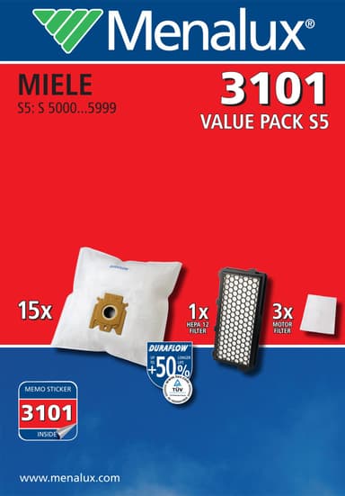 #3 - Menalux støvsugerposer - Valuepack 3101 til Miele S5/S8 serien