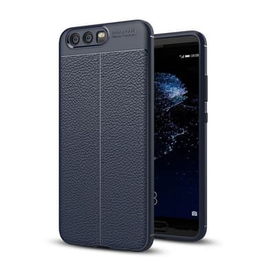 Lædermønstret silicone cover Huawei P10 Plus (VKY-L29)  - blå