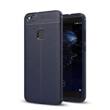 Lædermønstret silicone cover Huawei P10 Lite (WAS-LX1)  - blå