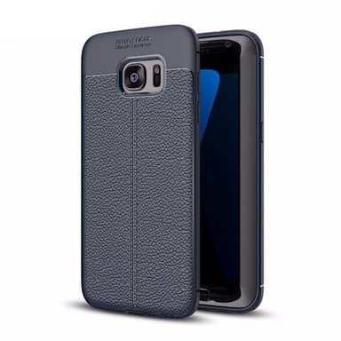 Lædermønstret silicone cover Samsung Galaxy S7 Edge (SM-G935F)  - bl