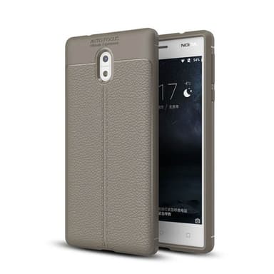 Lædermønstret silicone cover Nokia 3 (TA-1032)  - Grå