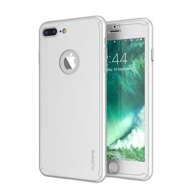 FLOVEME 360 cover med glas Apple iPhone 7 Plus  - sølv