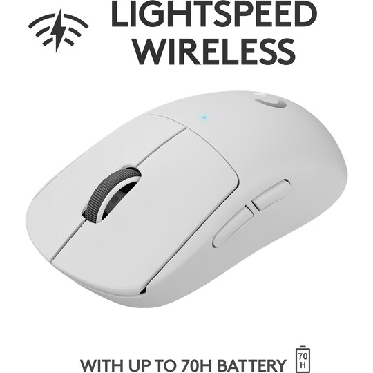 Logitech G Pro X Superlight trådløs gaming mus (hvid)