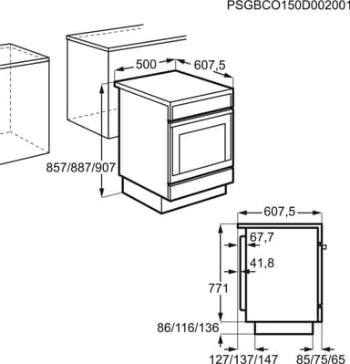 Electrolux komfur EKC50150OW