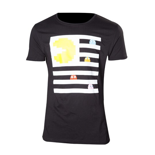 T-shirt Pac-Man - Pac-Man With Ghosts - sort (XL)