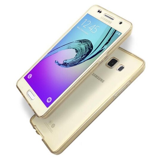 360° 2-delt silicone cover Samsung Galaxy A5 2016 (SM-A510F)  - guld