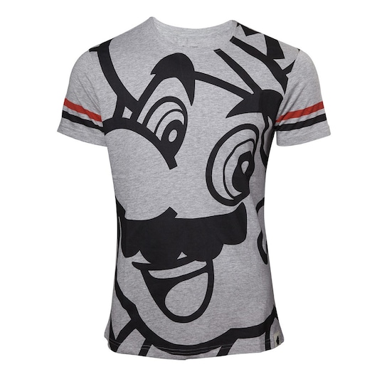 T-shirt Nintendo - Mario Face - grå (XL)