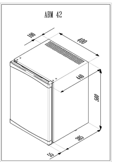 Smeg Professional ABM32-2 minibar (sort)