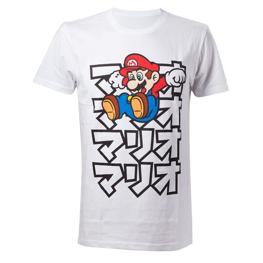 T-shirt Nintendo - Japanese Mario - hvid (XS)