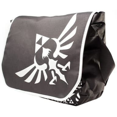 Nintendo Zelda Triforce skuldertaske (sort/sølv)