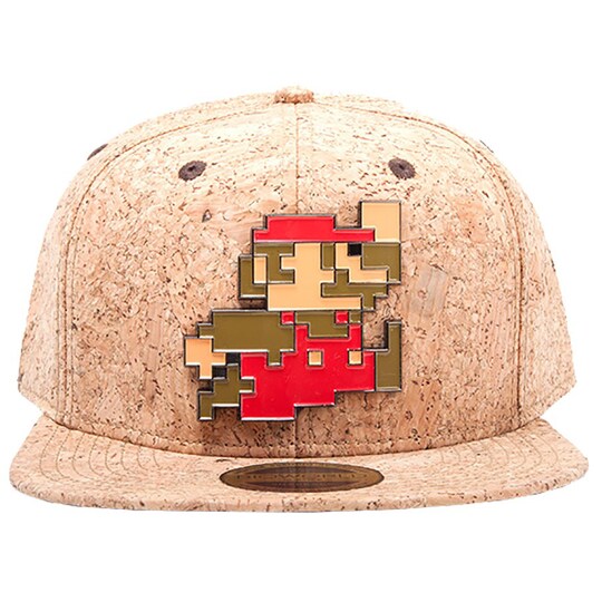 Nintendo Mario metal pixel badge kork snapback cap