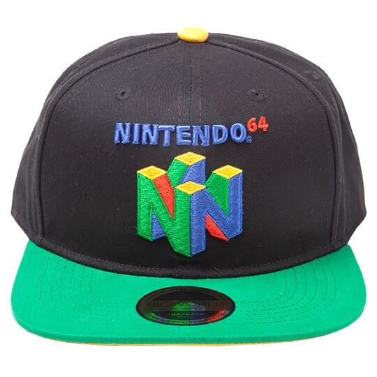 Nintendo N64 logo snapback cap (sort/grøn)