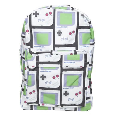 Nintendo Gameboy mønstret print rygsæk (grå)