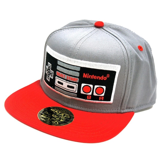 Nintendo NES Controller snapback cap (sølv/rød)