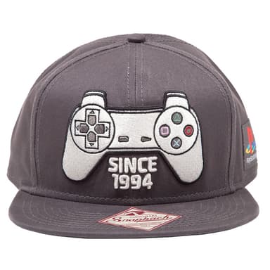 PlayStation - broderet controller-badge (sort)