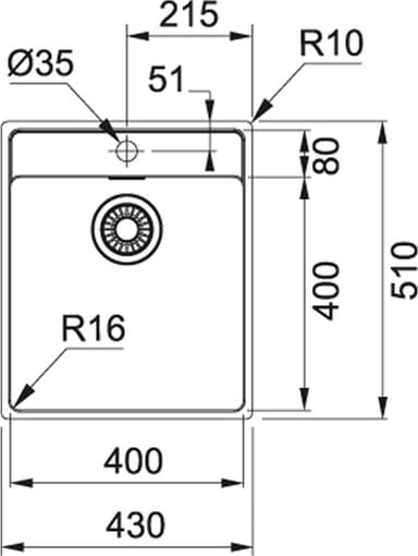 Franke Maris 210-40 TL køkkenvask (stål)