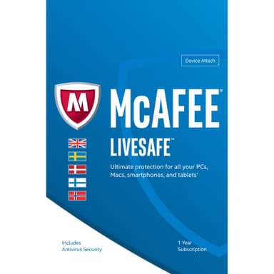 McAfee LiveSafe Premium - Skal købes med en PC/tablet