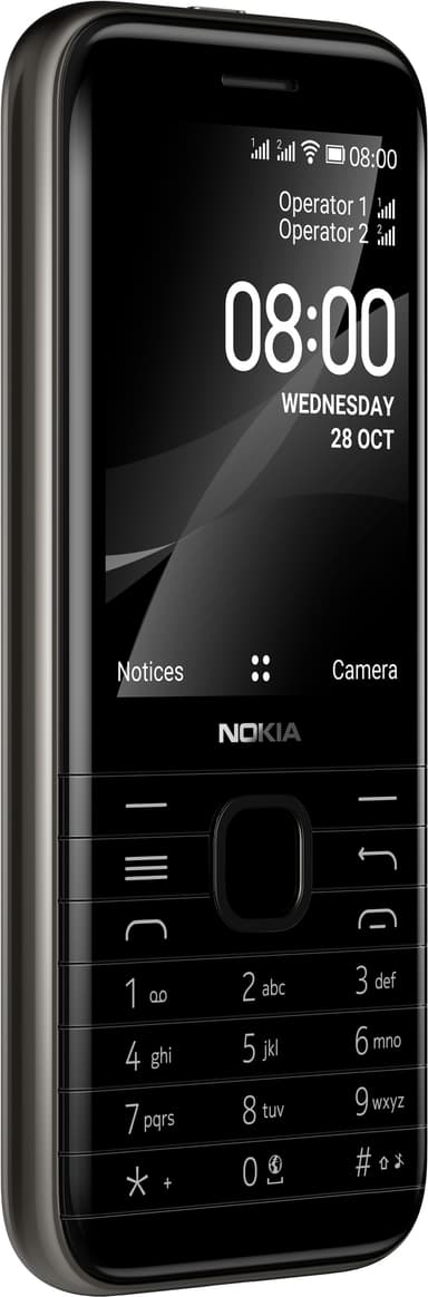 Nokia 8000 4G mobiltelefon (onyx black)
