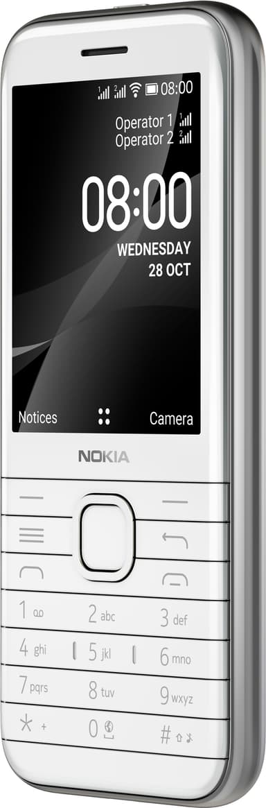 Nokia 8000 4G mobiltelefon (opal white)