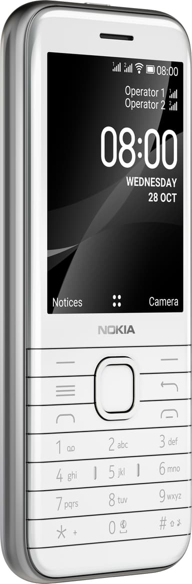 Nokia 8000 4G mobiltelefon (opal white)