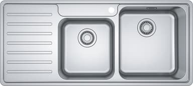 Franke Bell køkkenvask med 2 skåle BCX 221 R (stål)