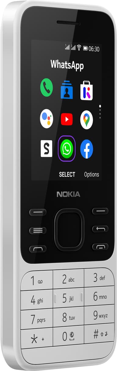 Nokia 6300 4G mobiltelefon (hvid)