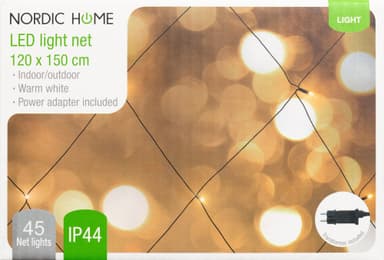 Nordic Home Christmas lysnet 4420036 (hvid)