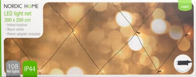 Nordic Home Christmas lysnet 4420038 (hvid)