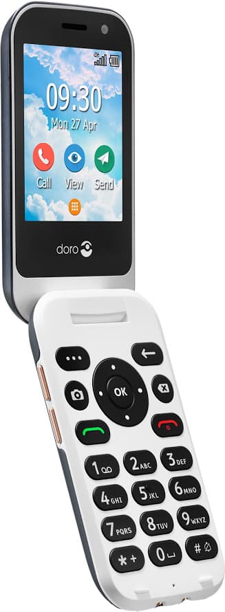 Doro 7081 mobiltelefon (graphite/hvid)