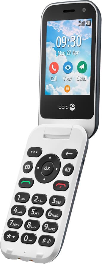 Doro 7081 mobiltelefon (graphite/hvid)