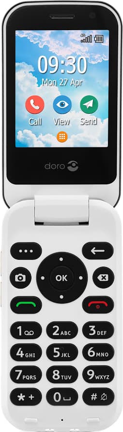 Doro 7081 mobiltelefon (graphite/hvid)