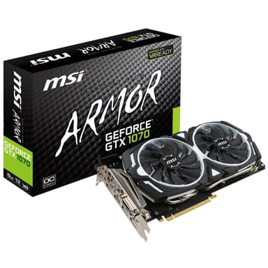 MSI GeForce GTX 1070 Armor 8G OC Edition grafikkort
