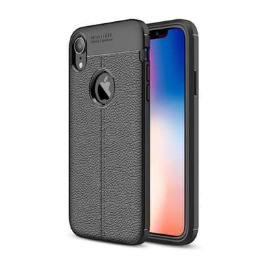 Lædermønstret silicone cover Apple iPhone XR (6.1 ")  - sort
