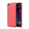 Lædermønstret silicone cover HTC Desire 12 Plus  - rød